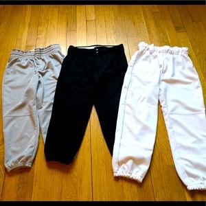 Girls Softball Pants- 3 pairs